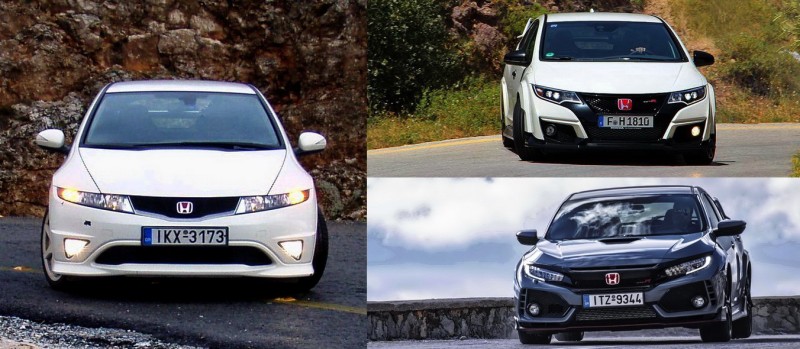 ΔΟΚΙΜΗ: 3 γενιές Honda Civic Type R