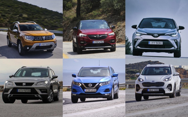 Δοκιμή 6 SUV βενζίνης: Εμφάνιση, τεχνολογία ή χώροι;