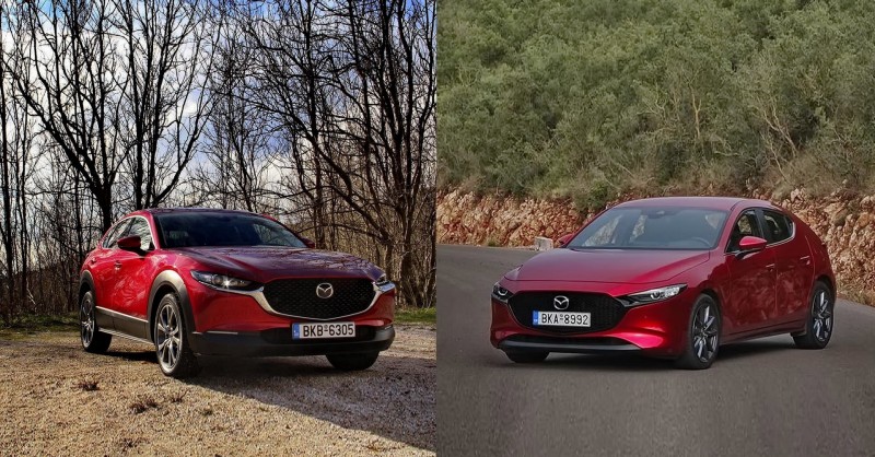 Δοκιμάζουμε: Mazda3 & Mazda CX-30 - Χάτσμπακ ή SUV;