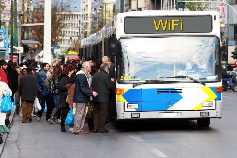 WiFi σε λεωφορεία και τρόλεϊ