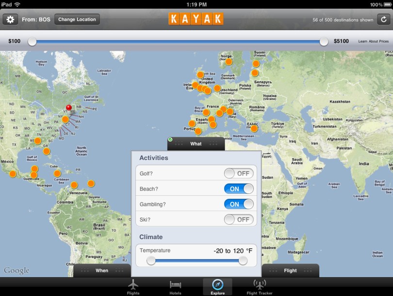 Kayak app