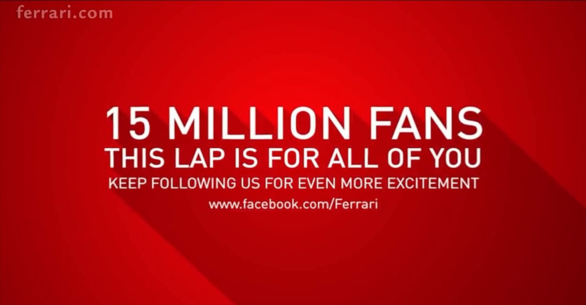 Ferrari: Ένας γύρος για τα 15 εκατ. facebook likes