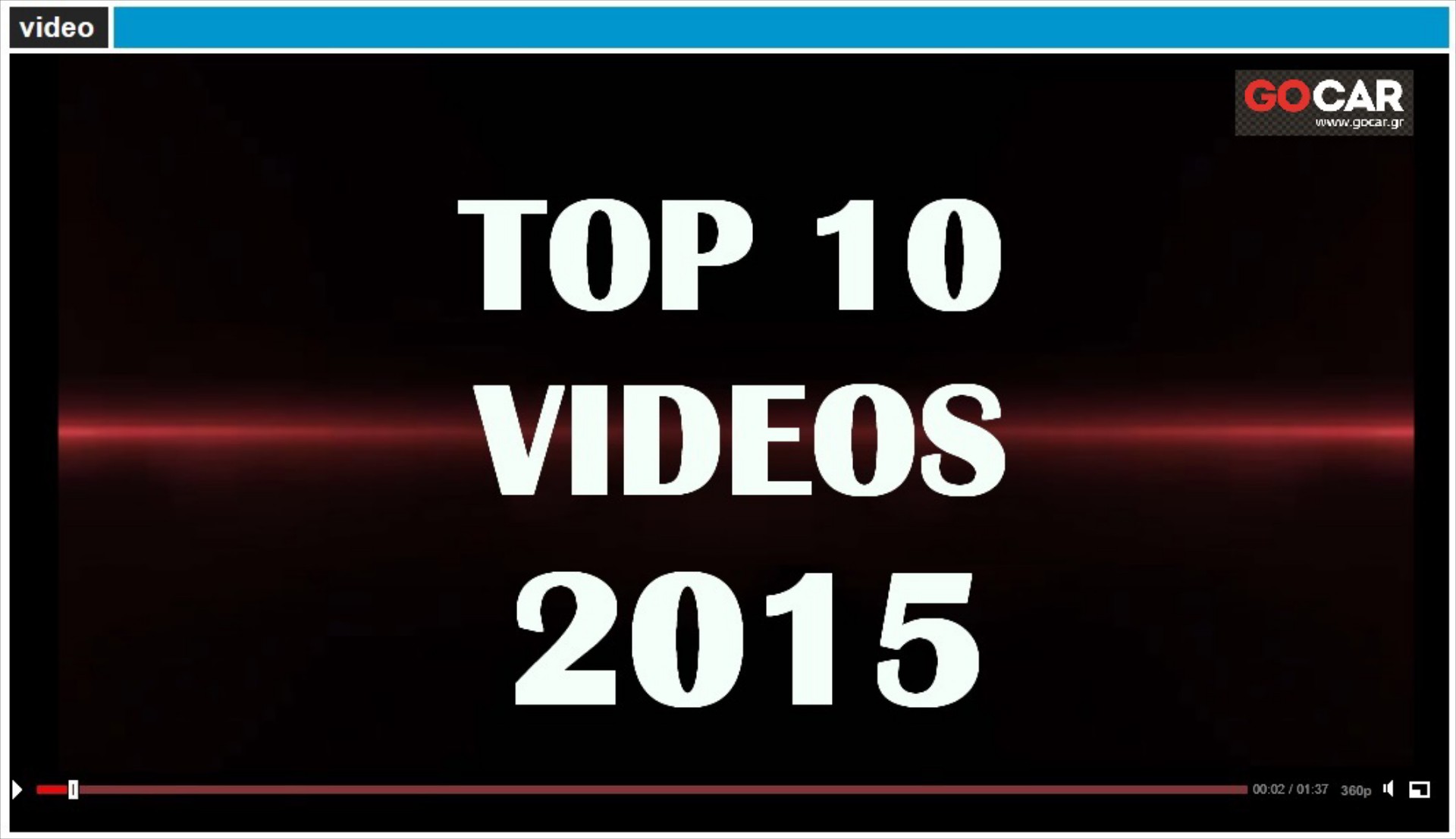 TOP 10 VIDEO του 2015 στο GOCAR