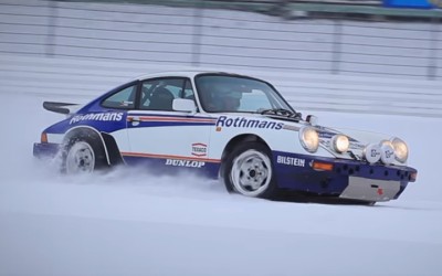 Η Porsche 911 στο χιονισμένο ‘Ring με το πλάι (video)