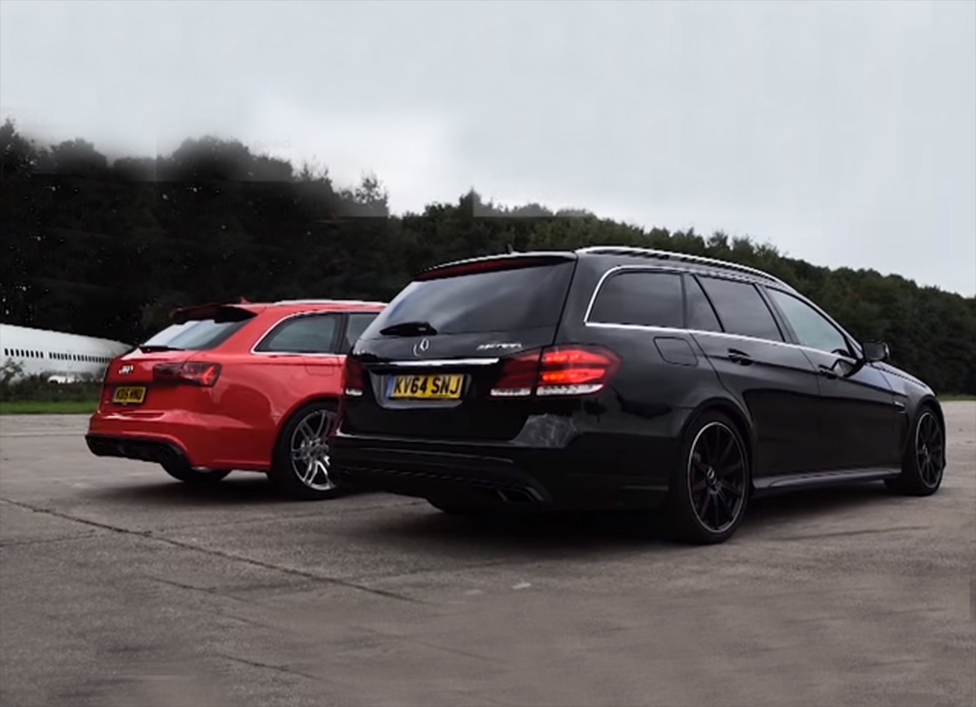 Audi RS6 vs Mercedes E63 AMGS: Family Wars (video)