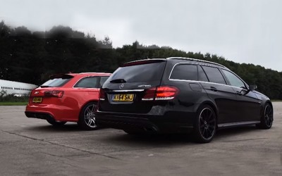 Audi RS6 vs Mercedes E63 AMGS: Family Wars (video)