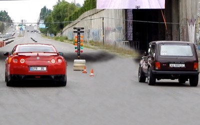 Κόντρα Nissan GT-R vs Lada Niva (video)