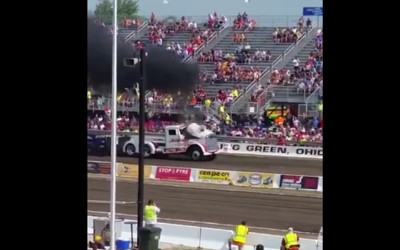 Φορτηγό που έκανε… μπουμ! (video)