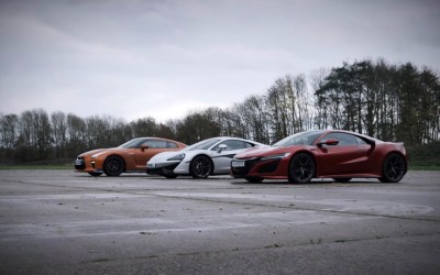 Nissan GT-R vs Honda NSX vs McLaren 540C (video)