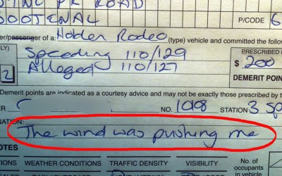 Η καλύτερη δικαιολογία πάνω σε… πρόστιμο