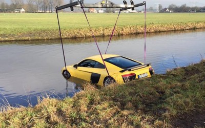 Audi R8 που πήγε για… μπάνιο (video)