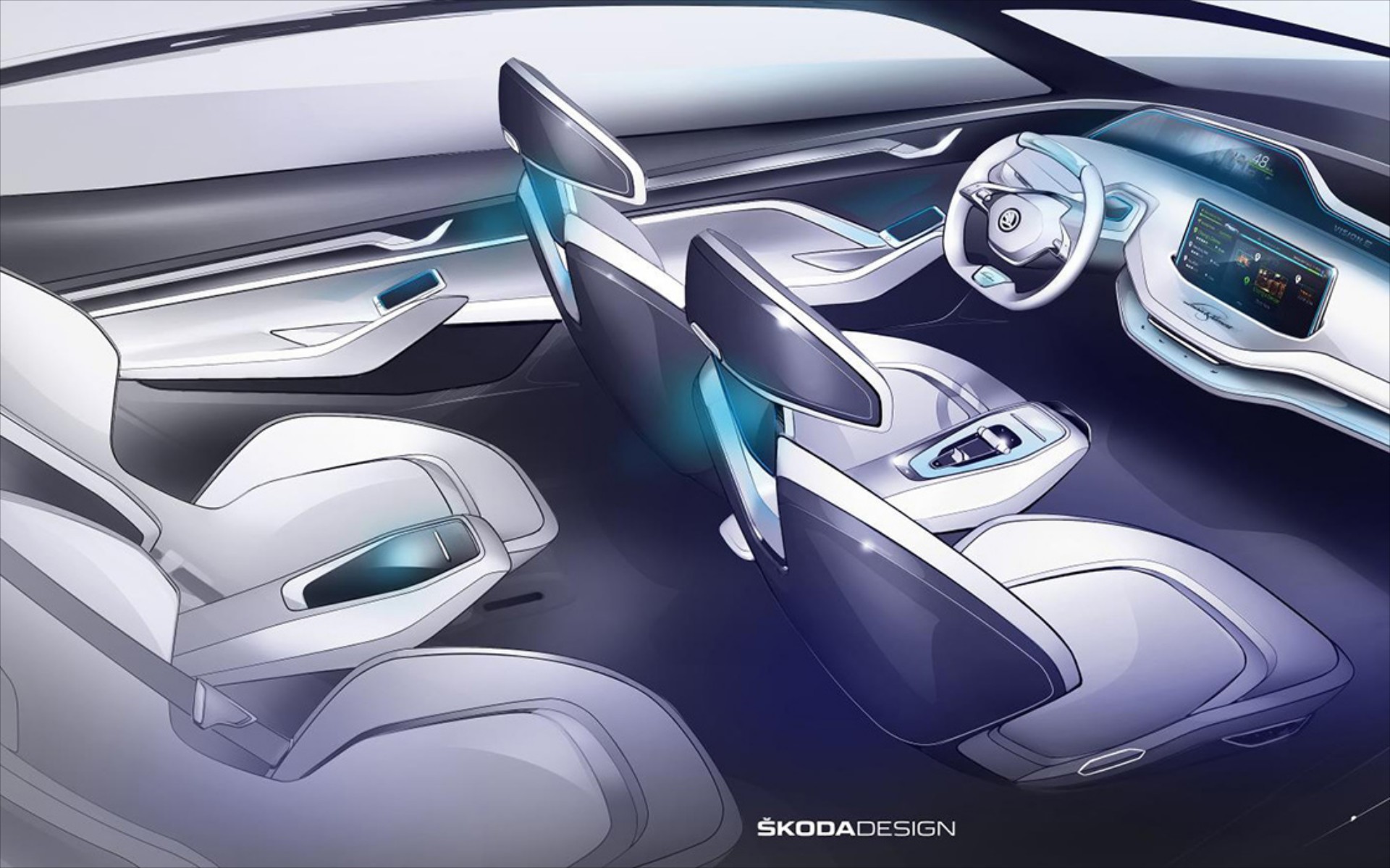 Έτσι θα είναι το εσωτερικό του πρώτου ηλεκτρικού της Skoda