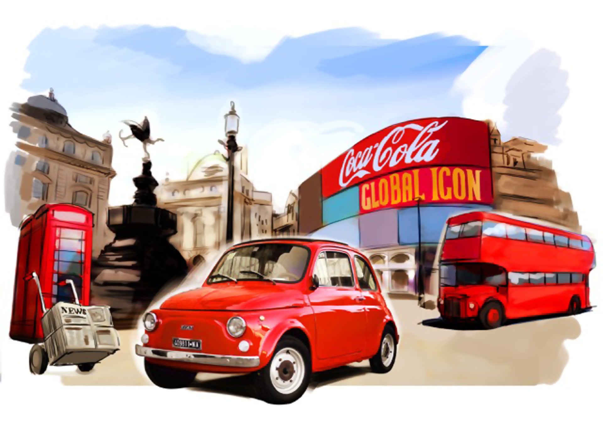 Το κλασικό Fiat 500 στο Λονδίνο