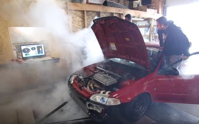 Honda Civic 500 ίππων που σκάει στο δυναμόμετρο (video)