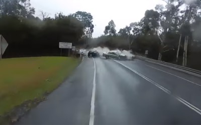 Απέφυγε με μαεστρία μια σφοδρή καραμπόλα (video)