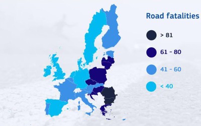 Οι θάνατοι σε τροχαία ανά εκατομμύριο κατοίκους στην Ευρώπη