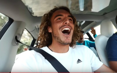 Το νέο αυτοκίνητο του Στέφανου Τσιτσιπά (video)