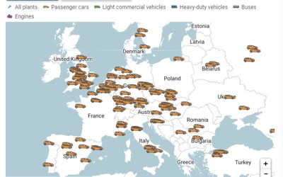 Δες όλα τα εργοστάσια οχημάτων στην Ευρώπη