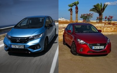 Δοκιμή Honda Jazz και Mazda2