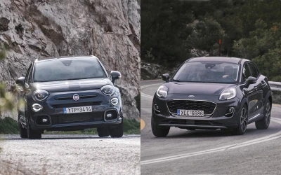 Δοκιμή: Fiat 500X Sport ή Ford Puma Hybrid;