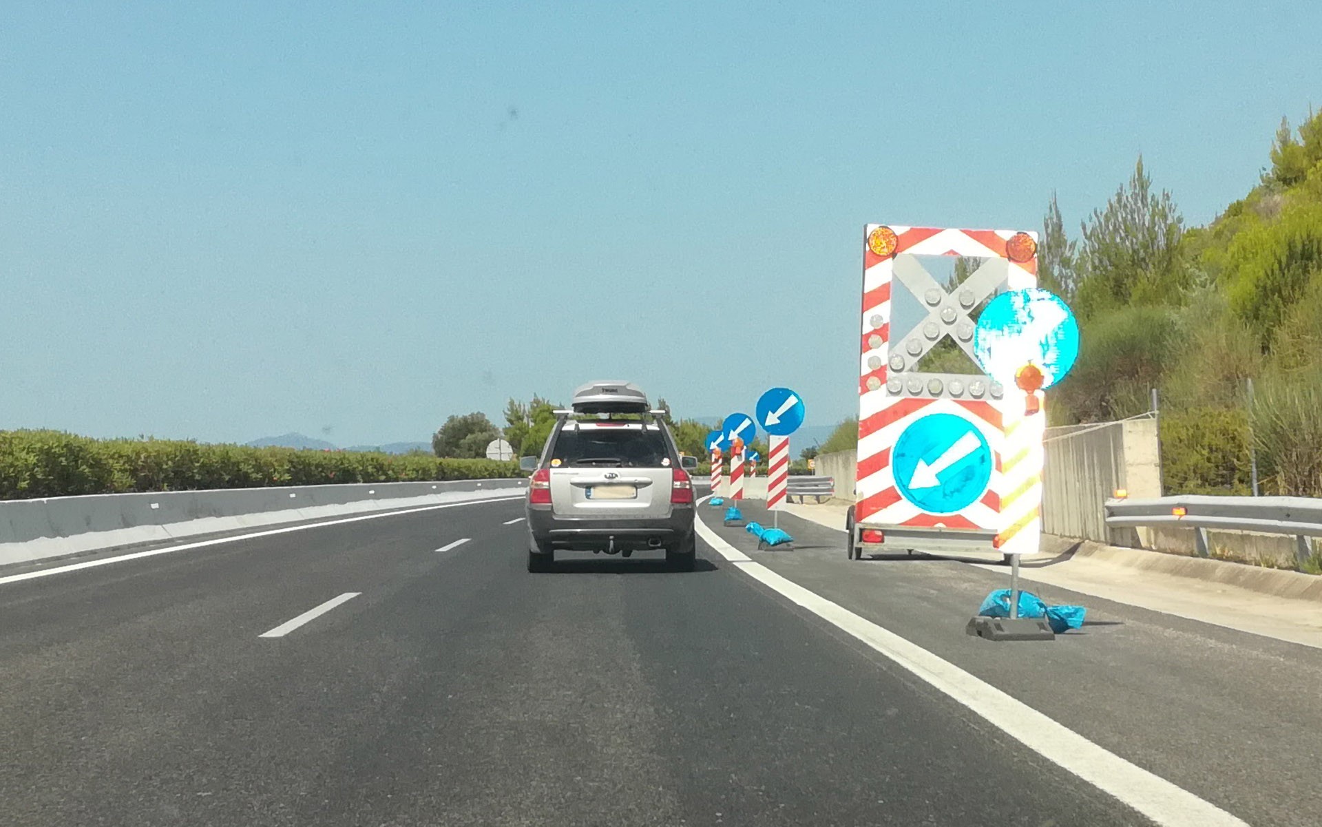 Έργα στην Ε.Ο. Αθηνών-Λαμίας στο ύψος του Δήμου Ωρωπού