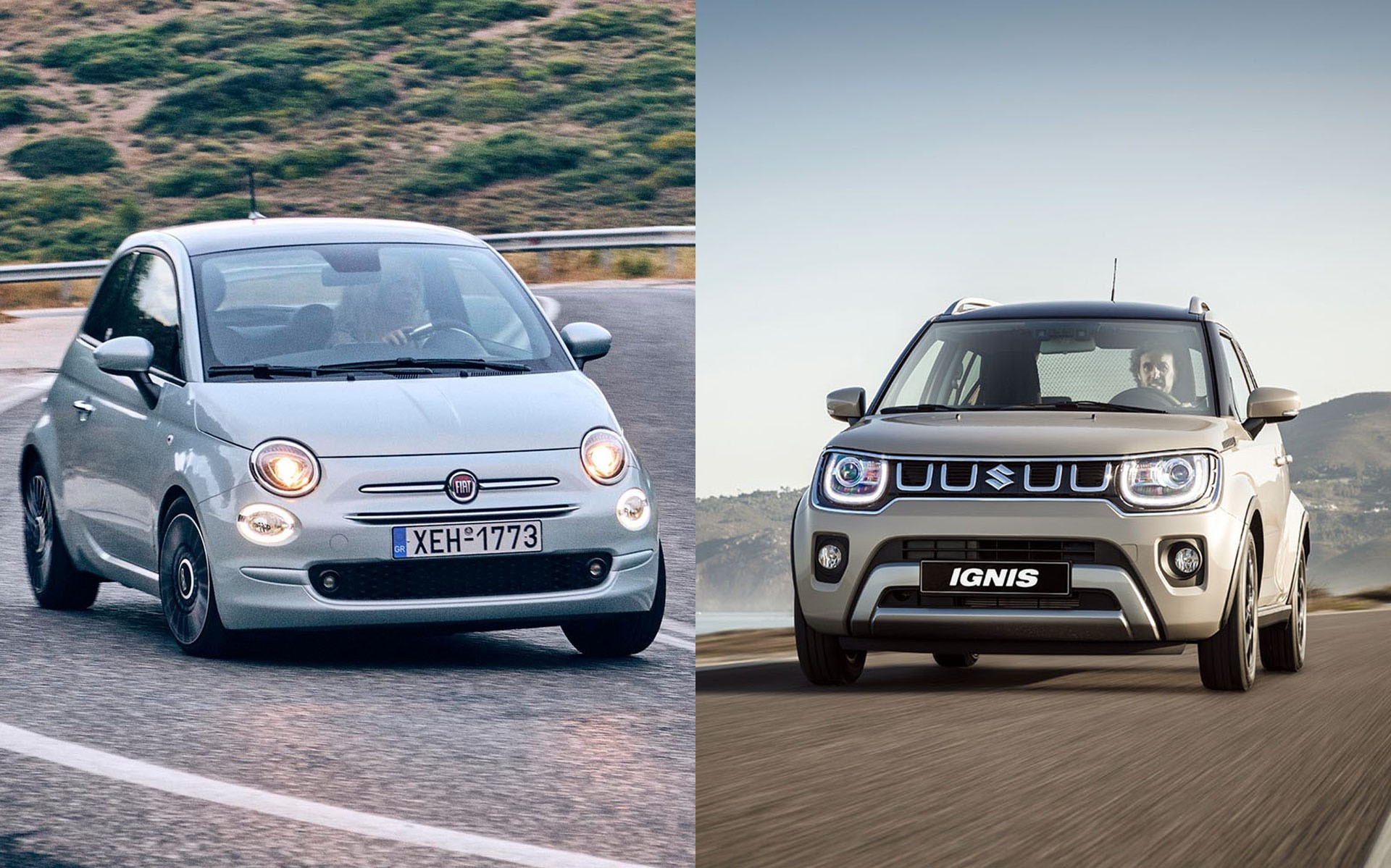 Δοκιμάζουμε δύο μικρά υβριδικά με στυλ: Fiat 500 ή Suzuki Ignis;