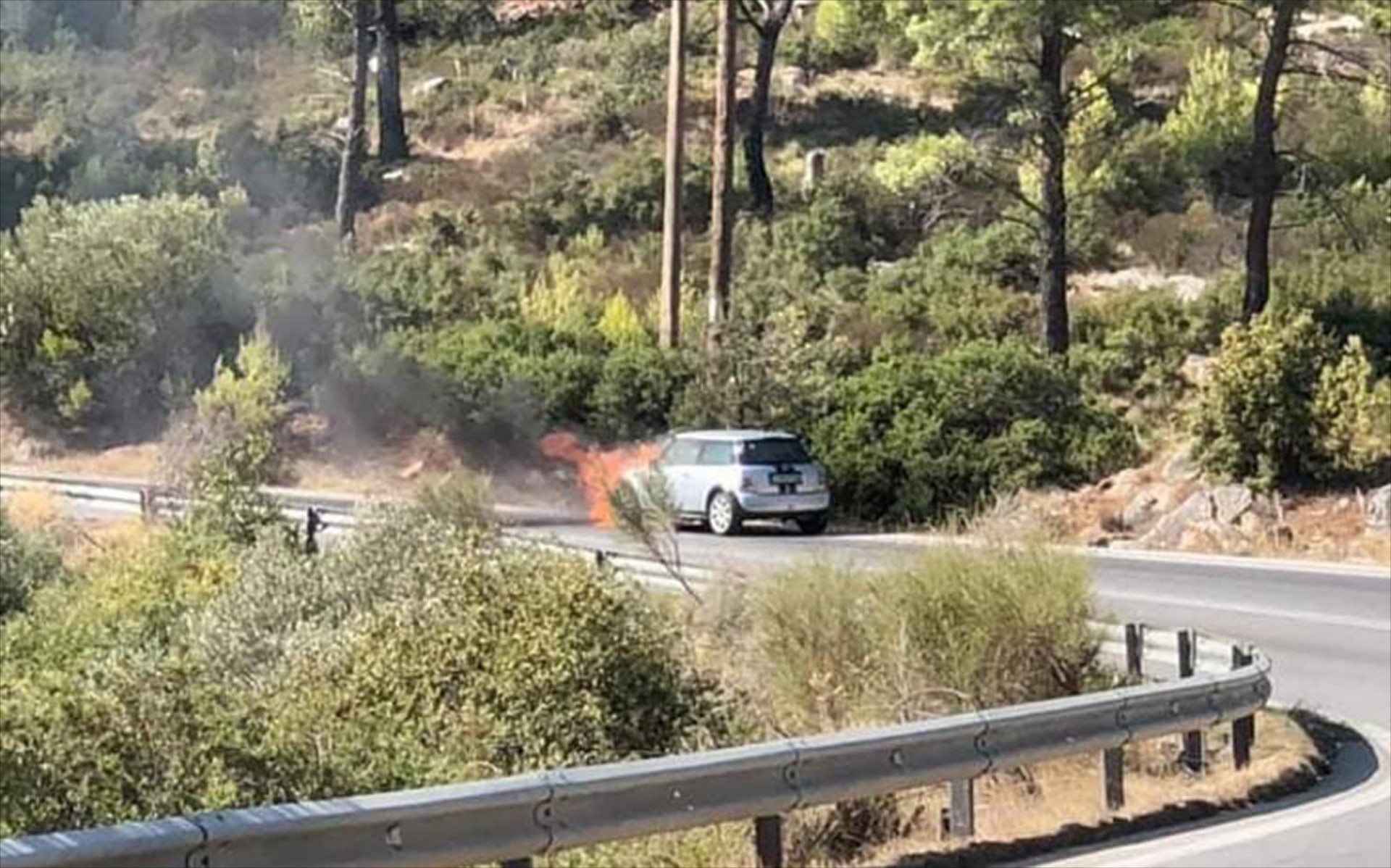 Από αυτοκίνητο άρχισε η δασική πυρκαγιά στη Νέα Μάκρη (κλειστοί δρόμοι)