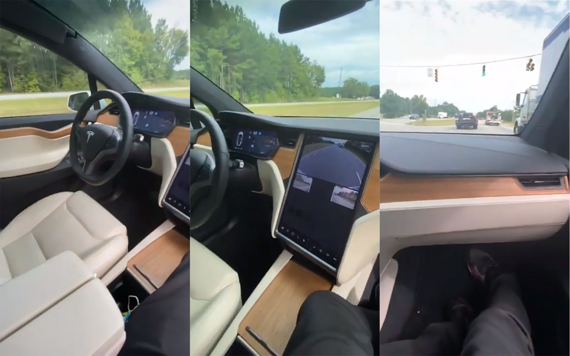 Το τερμάτισε: Έβαλε αυτόματο πιλότο στο Tesla και κάθισε ως συνοδηγός! (video)