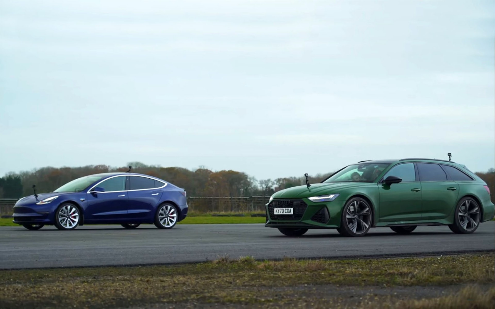 Κόντρα: Audi RS6 Avant vs Tesla Model 3 (video)