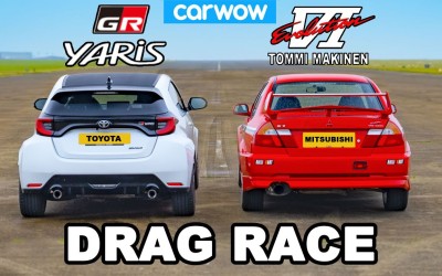 Homologation Special Drag Race: Toyota GR Yaris vs Mitsubishi EVO VI TM [Video]