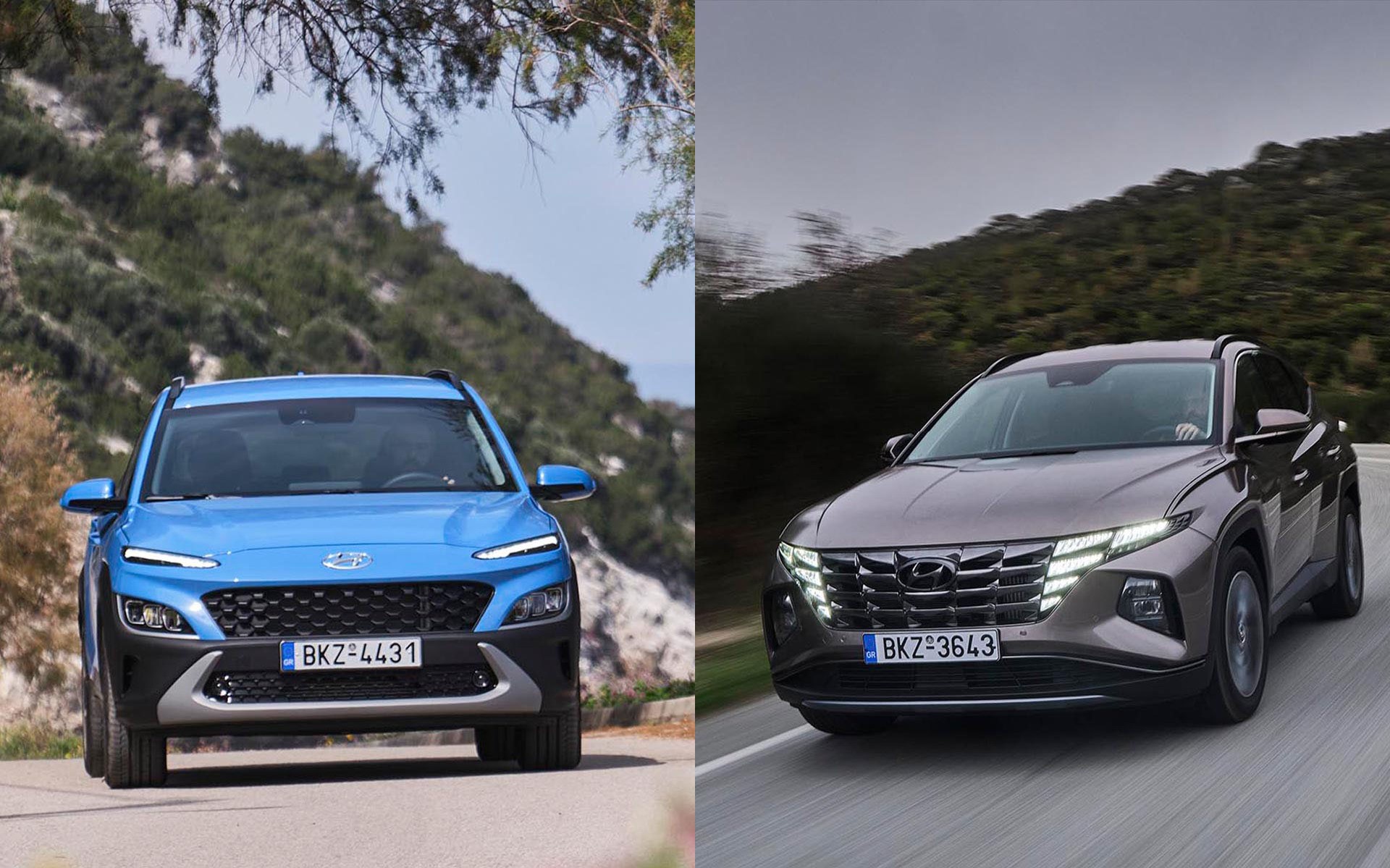 Δοκιμή: Οδηγούμε τα νέα SUV της Hyundai, Tucson και Kona!