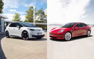 VW ID.3 και Tesla Model 3 κυριαρχούν στην Ευρώπη στα αμιγώς ηλεκτρικά