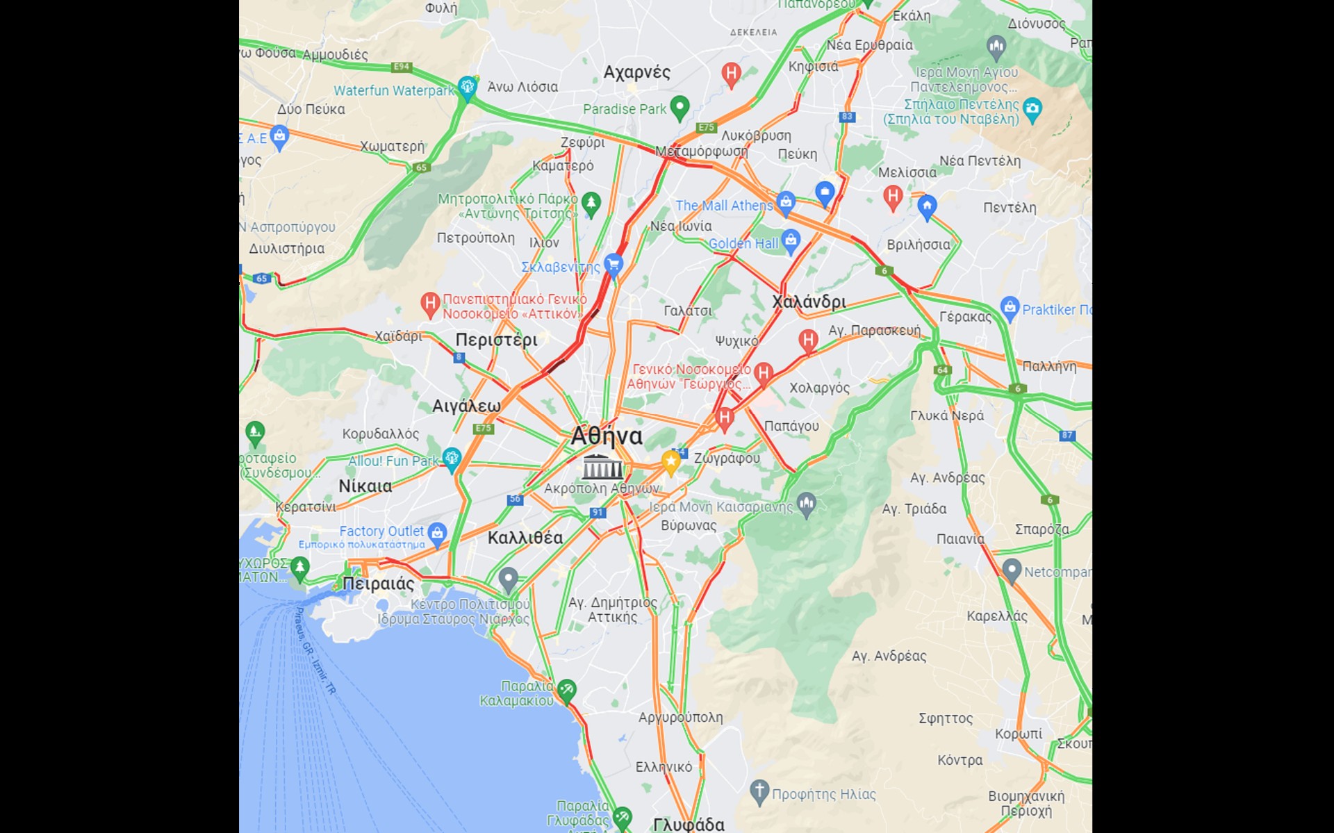 Χαμός αυτήν τη στιγμή στους δρόμους της Αθήνας-Δείτε πού έχει κίνηση