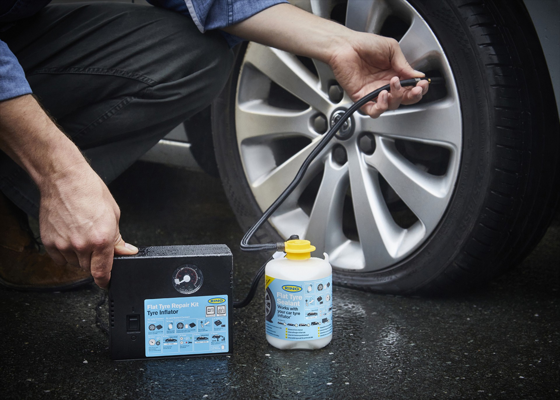 Πώς δουλεύει το κιτ επισκευής ελαστικού - Τι κάνω για να φουσκώσω το λάστιχο; [video]