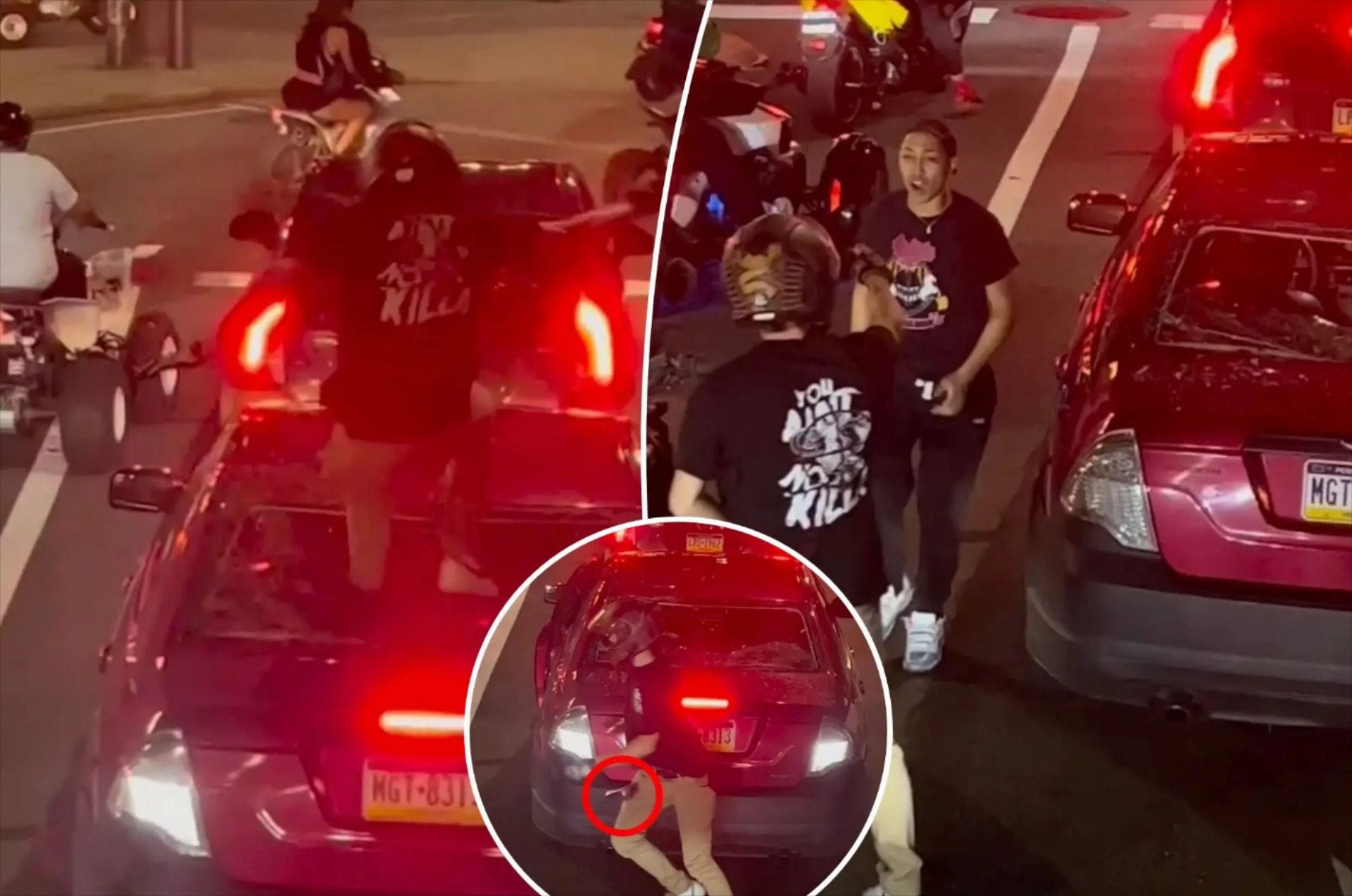 Η πιο γενναία μαμά: Τα έβαλε με μηχανόβιο που έσπασε το αυτοκίνητό της [video]