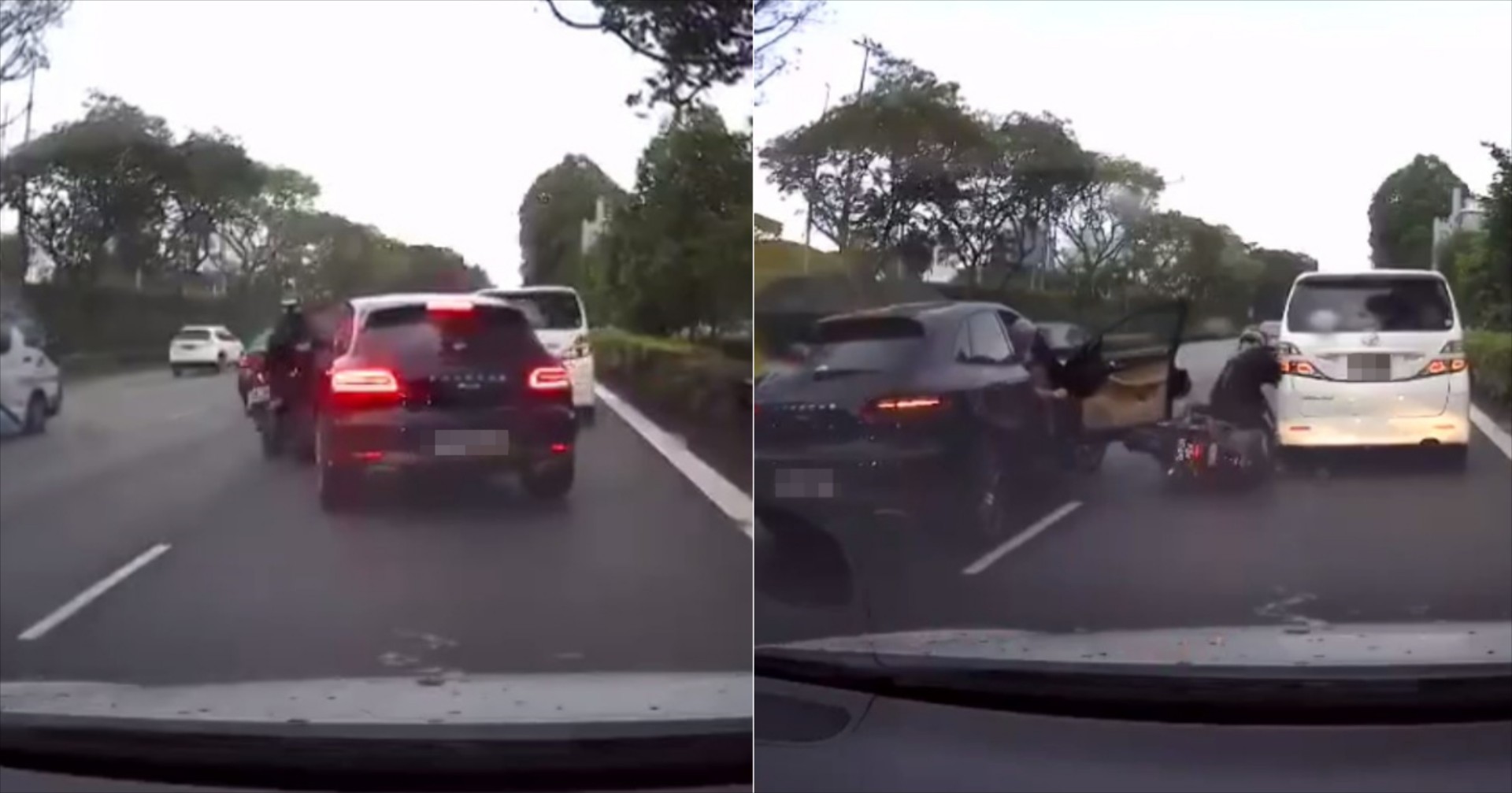 Video: Οδηγός Porsche «τουμπάρει» 2 μοτοσυκλέτες σε 12 δευτερόλεπτα!