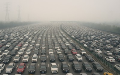 Ο γιγαντίαιος δρόμος με τις 50 λωρίδες κυκλοφορίας - Μια φορά τον χρόνο έχει δωρεάν διόδια