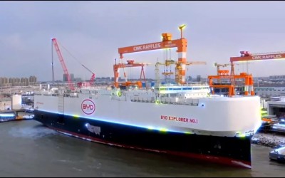 To καράβι γίγας – Μεταφέρει μόνο ηλεκτρικά αυτοκίνητα της BYD