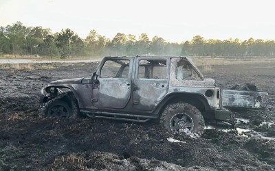 Οδηγός Wrangler έκαψε 20 στρέμματα δάσους – Προσπαθώντας να ξεκολλήσει από τις λάσπες