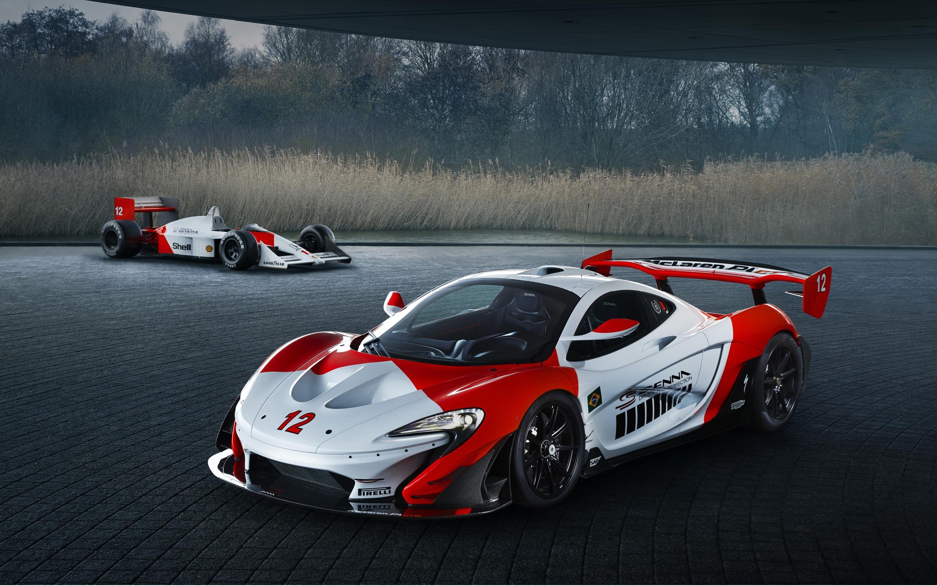 Μία McLaren P1 στα χρώματα του μονοθεσίου του Senna!