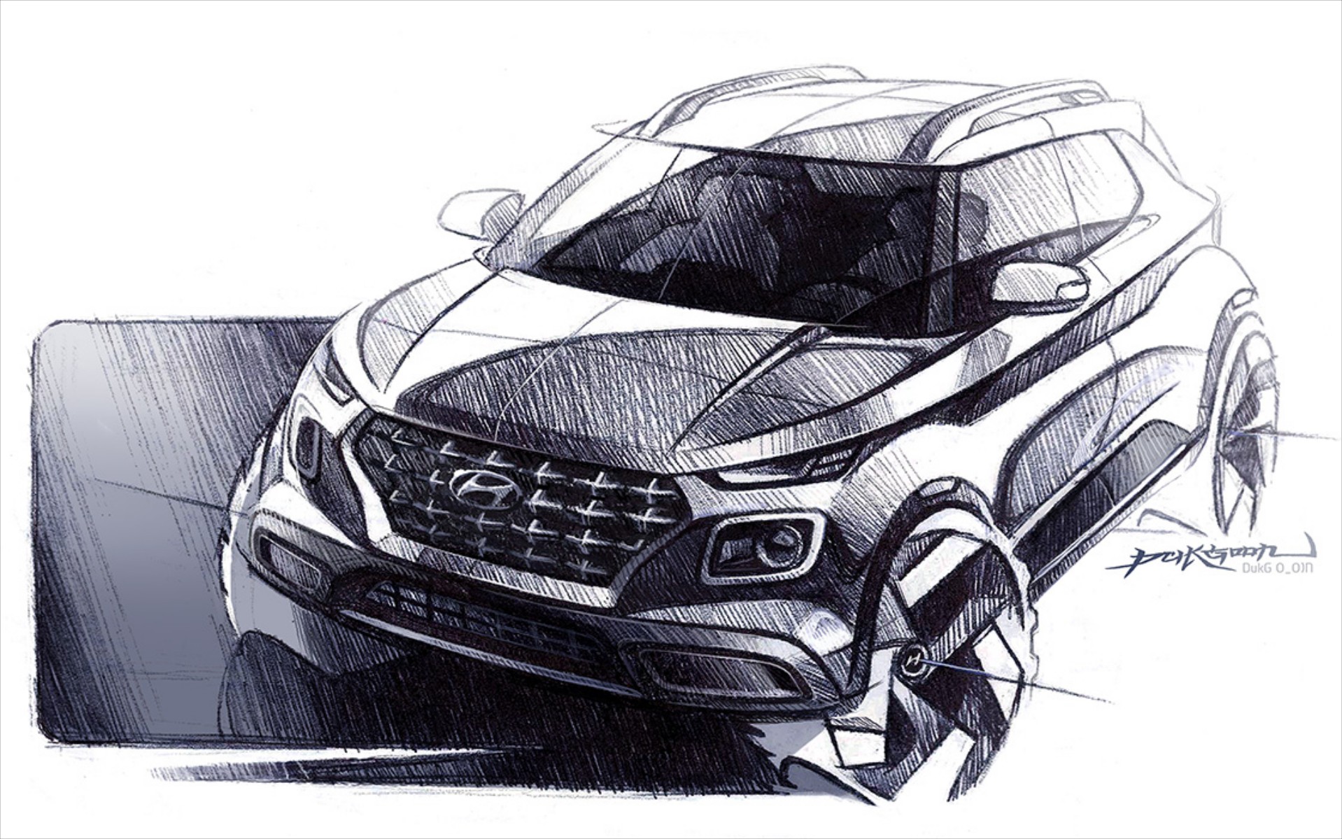 Τα σκίτσα του Hyundai Venue αφήνουν… υποσχέσεις