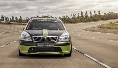 Το ταχύτερο Skoda ever: Βελτιωμένο Octavia vRS έπιασε 365km/h στο Bonneville Salt Flats!