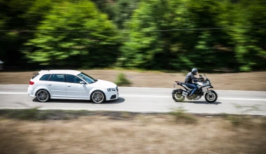 Audi RS3 vs Ducati Multistrada 1200