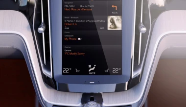 Χειρισμός ταμπλέτας στην κονσόλα των νέων Volvo 