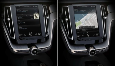 Χειρισμός ταμπλέτας στην κονσόλα των νέων Volvo