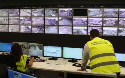 Εικόνα από 250 κάμερες σε 44 οθόνες: Το GOCAR στο Κέντρο Διαχείρισης Κυκλοφορίας