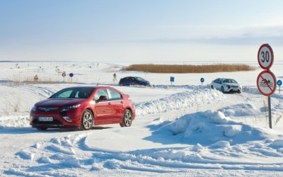 Το Opel Ampera στο Πολικό Ψύχος 