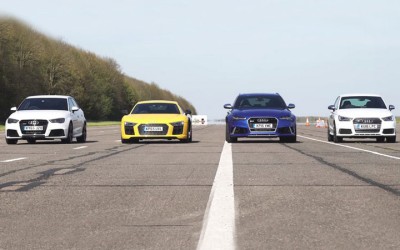 Όλα τα Audi στην πίστα… για μια κόντρα (video)