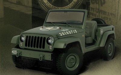 Ένα Jeep Wrangler με εμφάνιση Willys