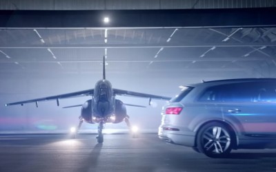 Κόντρα Audi SQ7 vs Alpha Jet Red Bull (video)